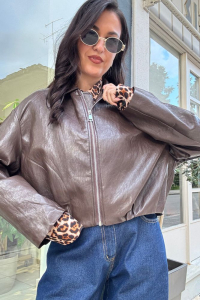 Δερμάτινο Τζάκετ Oversized