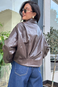 Δερμάτινο Τζάκετ Oversized