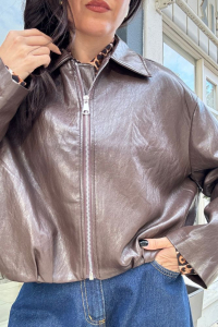 Δερμάτινο Τζάκετ Oversized