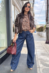 Παντελόνι Jean  Balloon fit  Μπλε 